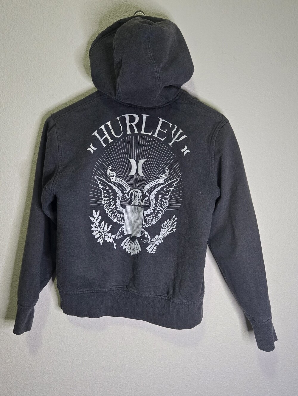 Kids Hurley Black Graphic Zip Hoodie